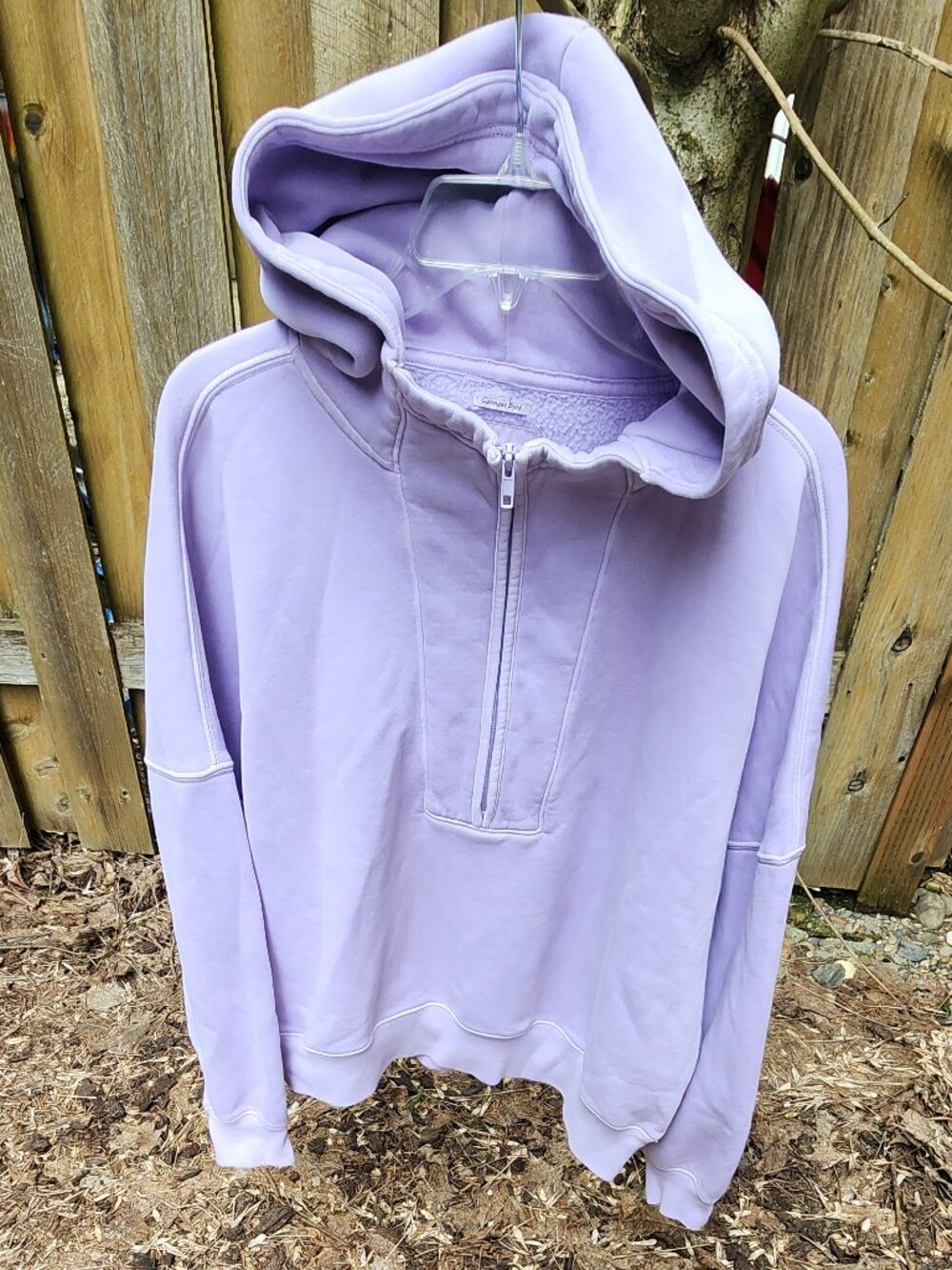 XXL Abercrombie lilac pullover hoodie quarter zip cropped - Picture 2 of 16